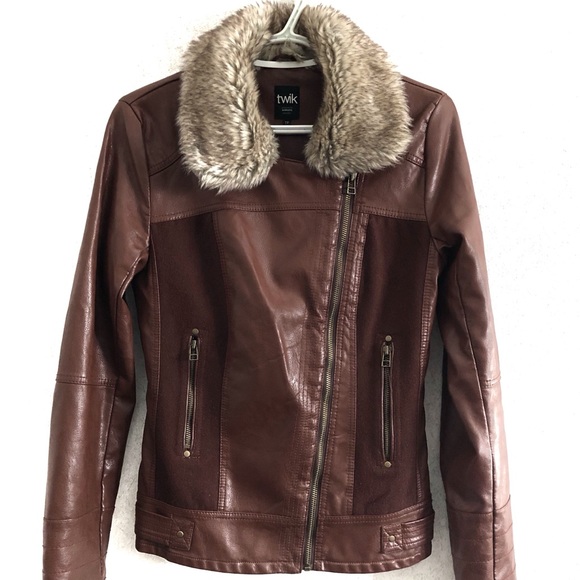 Twik Moto faux leather jacket. Size XS - Picture 2 of 7